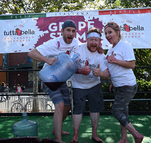 Festa 2018 Grape Stomp with the Tutta Bella team