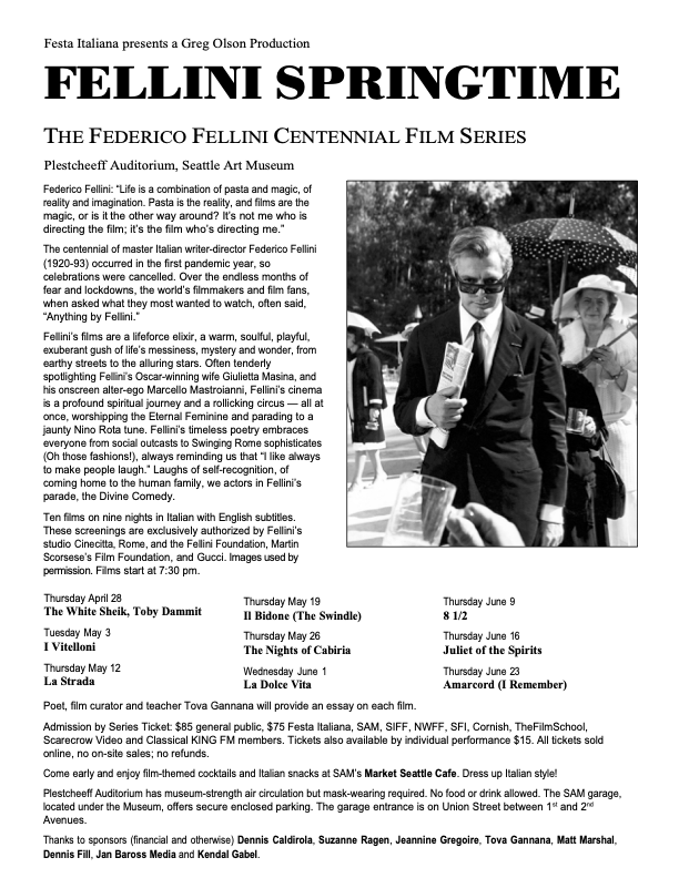 Fellini Springtime flyer 2022 image